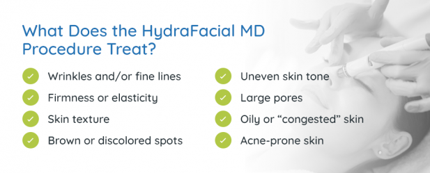 list of issues that a hydrafacial procedure treats